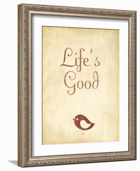 Life's Good-null-Framed Art Print