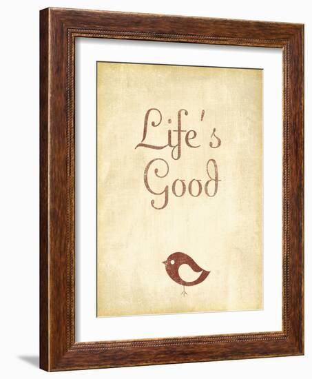 Life's Good-null-Framed Art Print