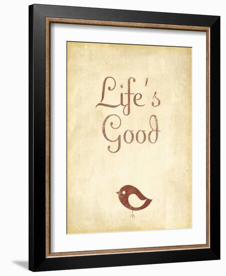 Life's Good-null-Framed Art Print