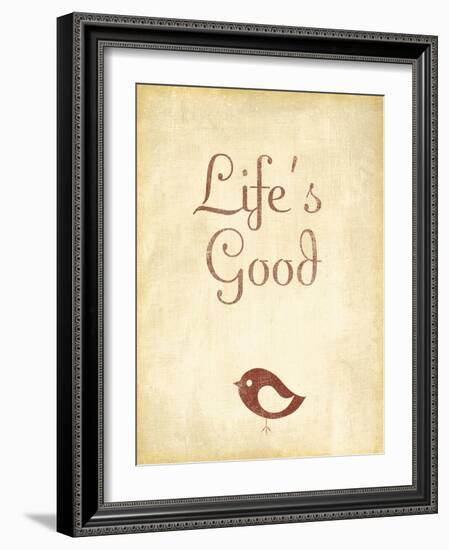 Life's Good-null-Framed Art Print