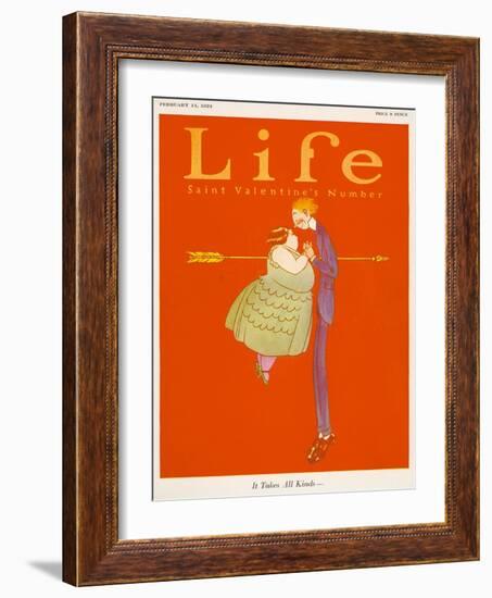 Life, Saint Valentines Day 1924-null-Framed Art Print