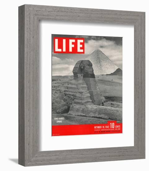 LIFE - Sand-bagged Sphinx 1942-null-Framed Premium Giclee Print