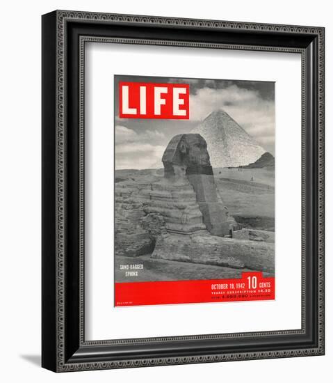 LIFE - Sand-bagged Sphinx 1942-null-Framed Premium Giclee Print