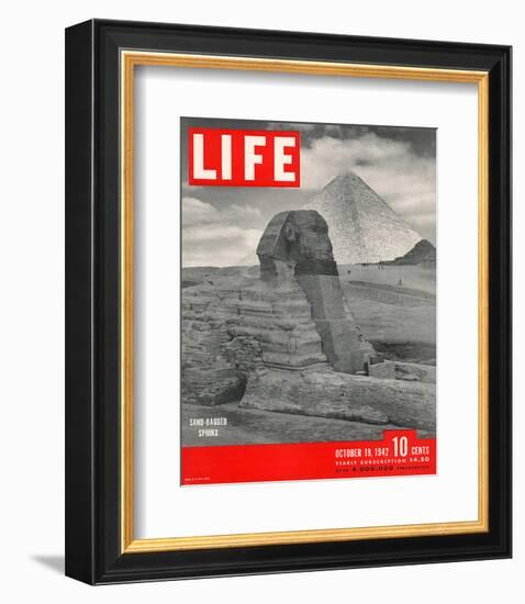 LIFE - Sand-bagged Sphinx 1942-null-Framed Premium Giclee Print