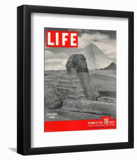 LIFE - Sand-bagged Sphinx 1942-null-Framed Premium Giclee Print