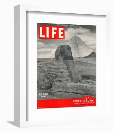 LIFE - Sand-bagged Sphinx 1942-null-Framed Premium Giclee Print