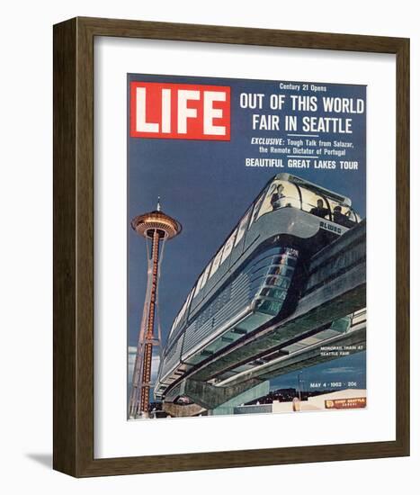 LIFE Seattle World Fair Monorail-null-Framed Premium Giclee Print