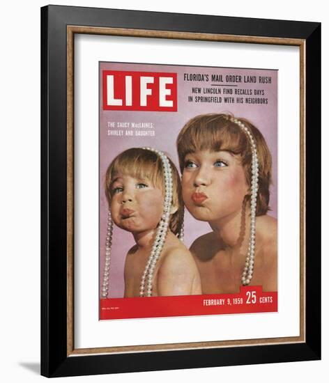 LIFE Shirley MacLaine & Daughter-null-Framed Art Print