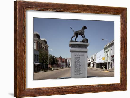 Life-Size Bronze Statue Of An English Pointer, Union Springs, Alabama-Carol Highsmith-Framed Art Print