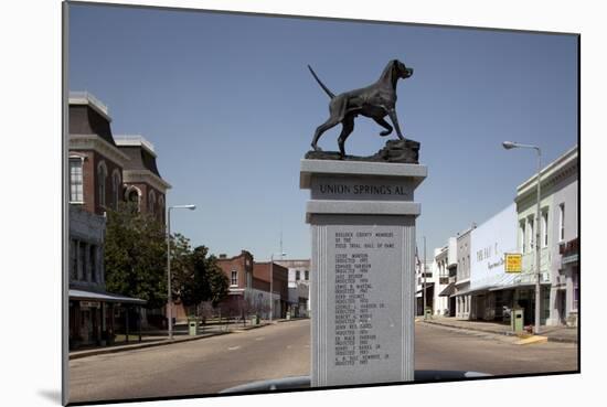 Life-Size Bronze Statue Of An English Pointer, Union Springs, Alabama-Carol Highsmith-Mounted Art Print