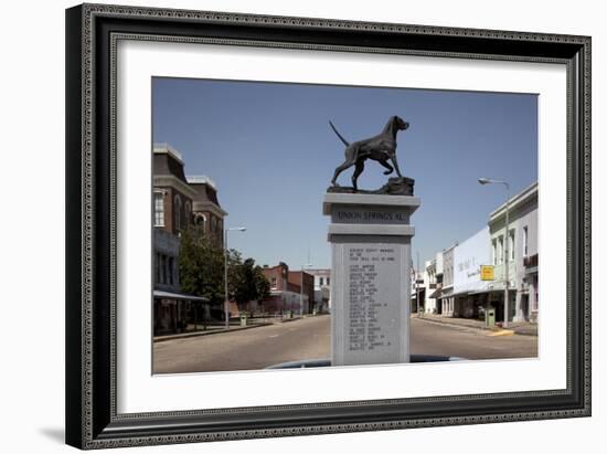 Life-Size Bronze Statue Of An English Pointer, Union Springs, Alabama-Carol Highsmith-Framed Art Print