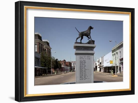 Life-Size Bronze Statue Of An English Pointer, Union Springs, Alabama-Carol Highsmith-Framed Art Print