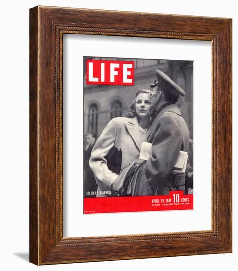 LIFE Soldier's Farewell 1943-null-Framed Premium Giclee Print