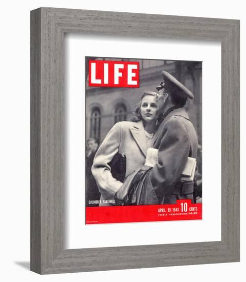 LIFE Soldier's Farewell 1943-null-Framed Premium Giclee Print