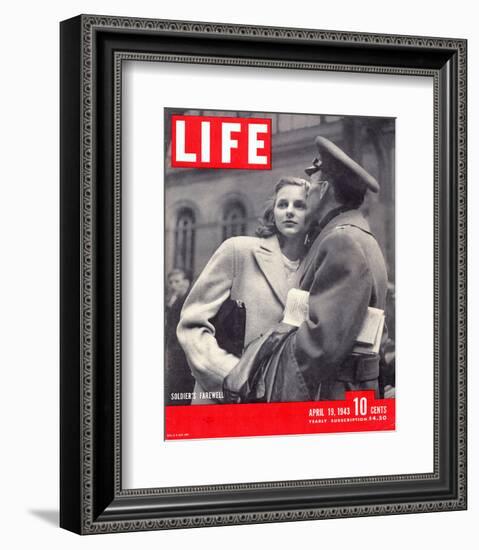 LIFE Soldier's Farewell 1943-null-Framed Premium Giclee Print