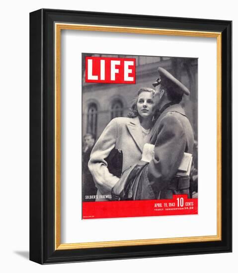 LIFE Soldier's Farewell 1943-null-Framed Premium Giclee Print