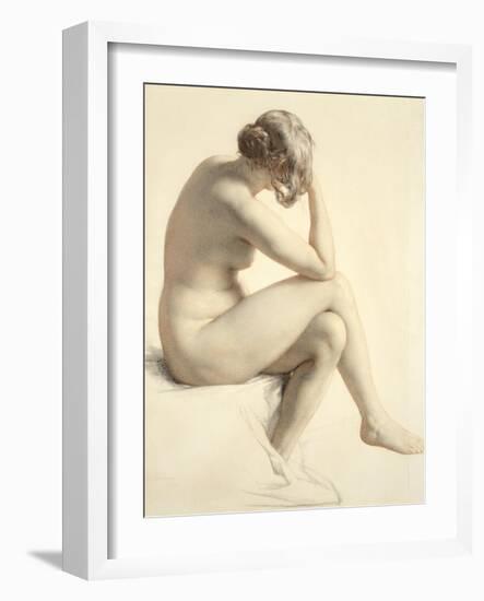 Life Study (Pastel and Pencil on Paper)-William Mulready-Framed Giclee Print