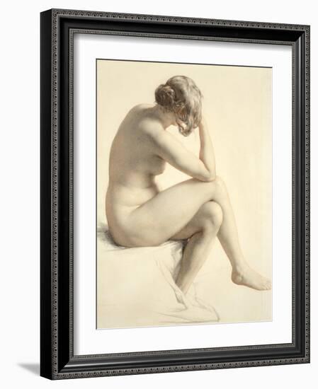 Life Study (Pastel and Pencil on Paper)-William Mulready-Framed Giclee Print