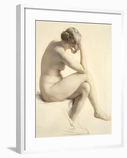 Life Study (Pastel and Pencil on Paper)-William Mulready-Framed Giclee Print