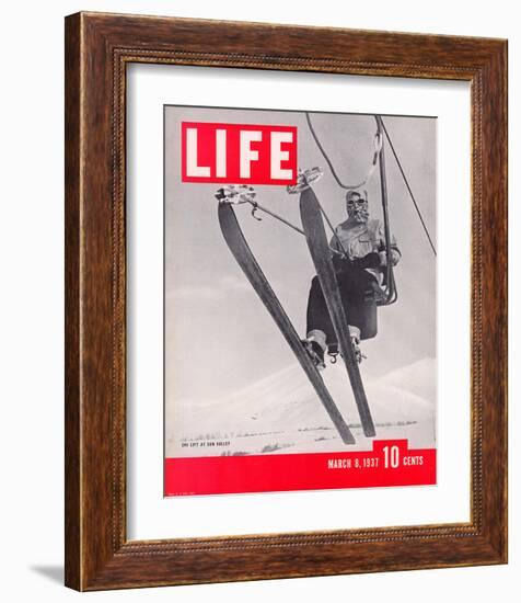 LIFE Sun Valley Ski Lift 1937-null-Framed Premium Giclee Print