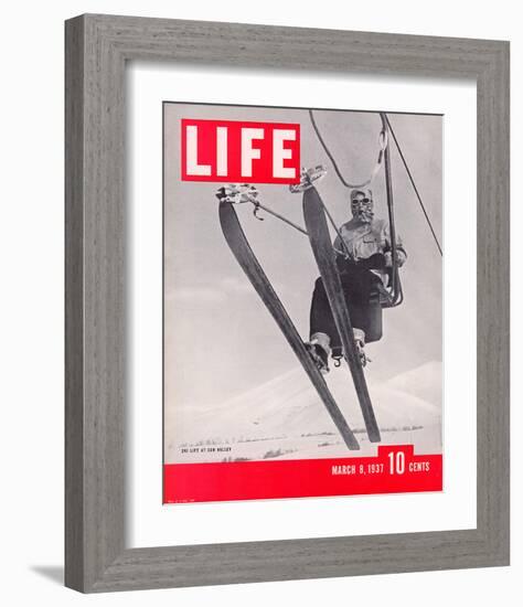 LIFE Sun Valley Ski Lift 1937-null-Framed Premium Giclee Print