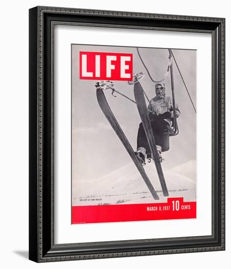 LIFE Sun Valley Ski Lift 1937-null-Framed Premium Giclee Print