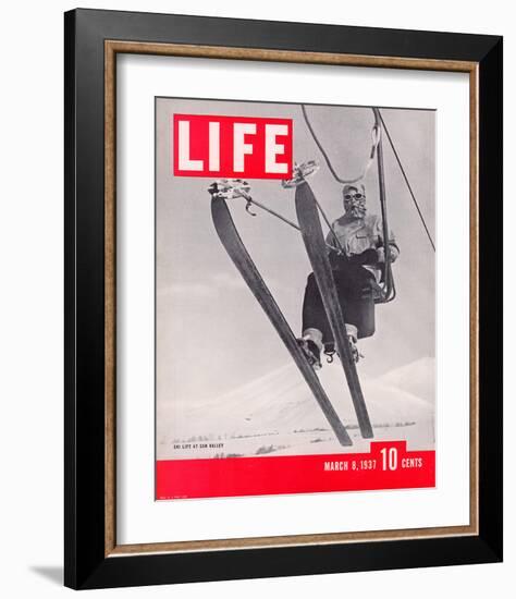 LIFE Sun Valley Ski Lift 1937-null-Framed Art Print