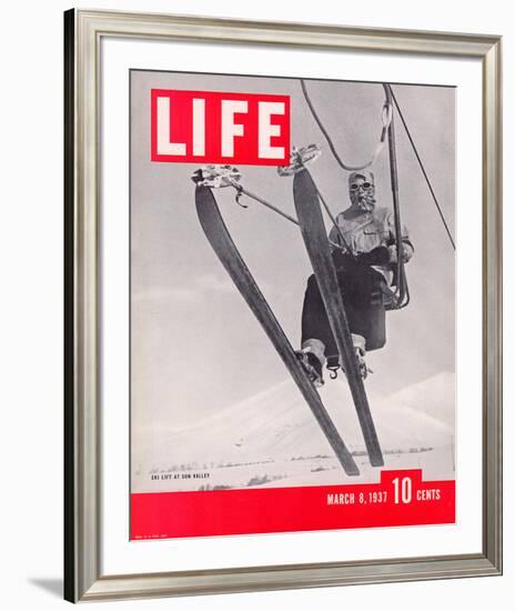 LIFE Sun Valley Ski Lift 1937-null-Framed Art Print