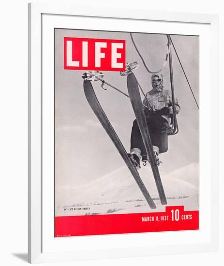 LIFE Sun Valley Ski Lift 1937-null-Framed Art Print