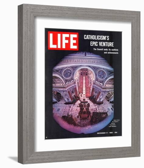 LIFE Vatican Council ends 1965-null-Framed Art Print