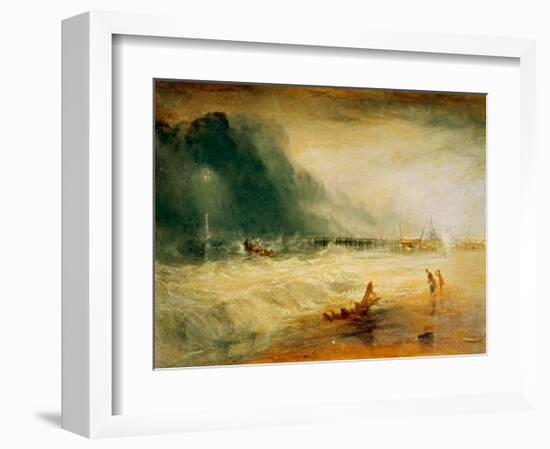 Lifeboat and Manby Apparatus Going to the Aid of a Stranded Vessel-J M W Turner-Framed Giclee Print