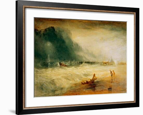 Lifeboat and Manby Apparatus Going to the Aid of a Stranded Vessel-J M W Turner-Framed Giclee Print