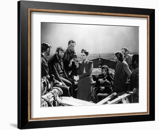 Lifeboat by Alfred Hitchcock with Walter Slezak, Hume Cronyn, Tallulah Bankhead, Heather angel and -null-Framed Photo