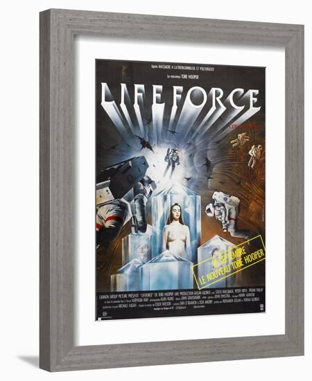 Lifeforce, French poster, 1985. © Cannon Films/courtesy Everett Collection-null-Framed Art Print