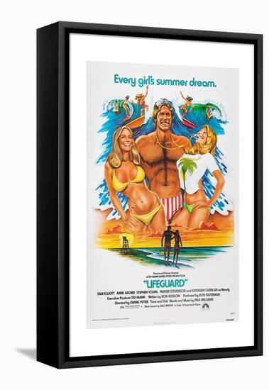 LIFEGUARD, center: Sam Elliott, 1976.-null-Framed Stretched Canvas