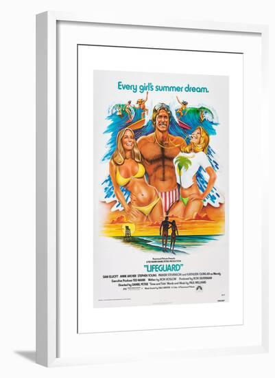 LIFEGUARD, center: Sam Elliott, 1976.-null-Framed Art Print