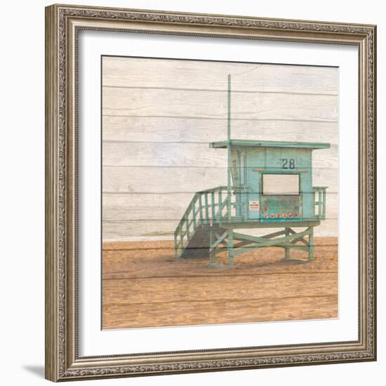 Lifeguard House on Wood-Susan Bryant-Framed Photographic Print