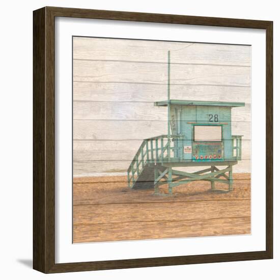 Lifeguard House on Wood-Susan Bryant-Framed Photographic Print