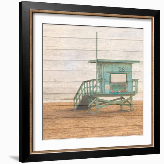 Lifeguard House on Wood-Susan Bryant-Framed Photographic Print