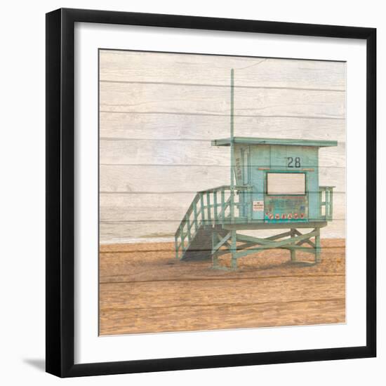 Lifeguard House on Wood-Susan Bryant-Framed Photographic Print