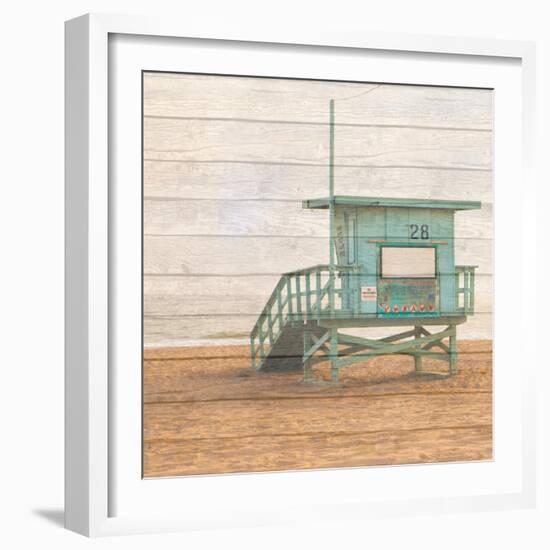 Lifeguard House on Wood-Susan Bryant-Framed Photographic Print