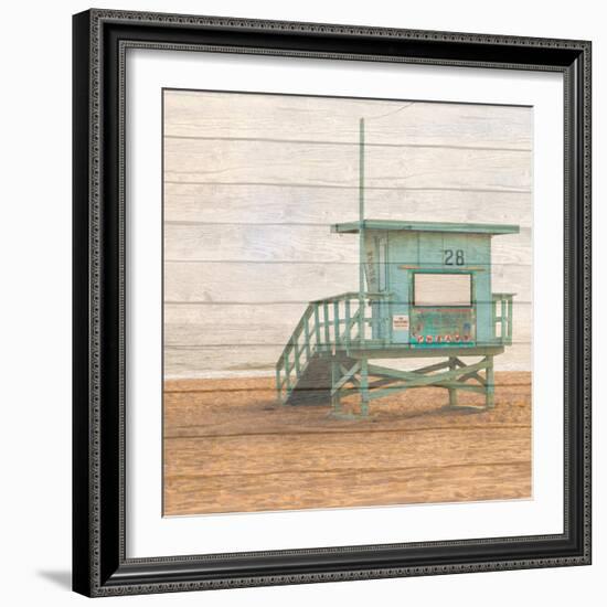 Lifeguard House on Wood-Susan Bryant-Framed Photographic Print