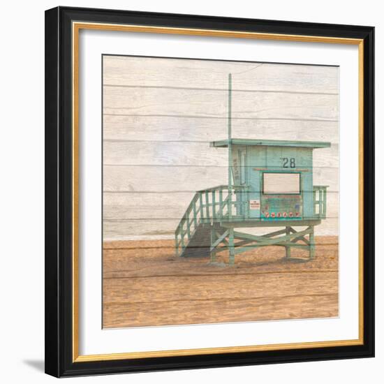 Lifeguard House on Wood-Susan Bryant-Framed Photographic Print