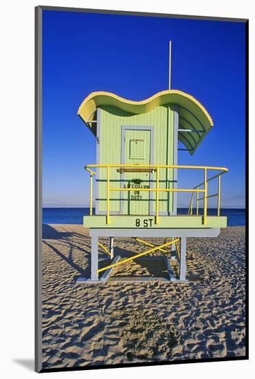 Lifeguard House South Beach FL-null-Mounted Art Print