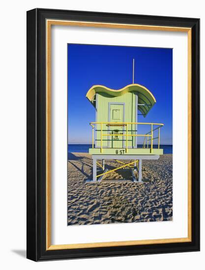 Lifeguard House South Beach FL-null-Framed Art Print