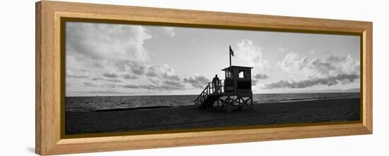Lifeguard Hut on the Beach, 22nd St. Lifeguard Station, Redondo Beach, Los Angeles County-null-Framed Stretched Canvas