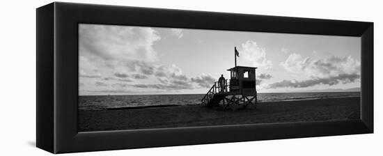 Lifeguard Hut on the Beach, 22nd St. Lifeguard Station, Redondo Beach, Los Angeles County-null-Framed Stretched Canvas