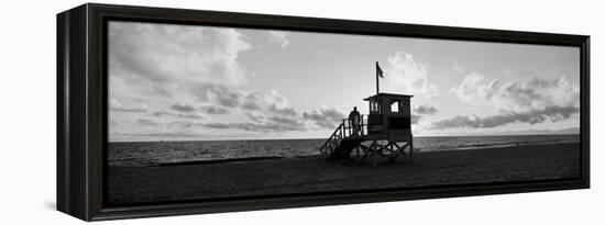 Lifeguard Hut on the Beach, 22nd St. Lifeguard Station, Redondo Beach, Los Angeles County-null-Framed Stretched Canvas