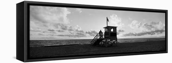 Lifeguard Hut on the Beach, 22nd St. Lifeguard Station, Redondo Beach, Los Angeles County-null-Framed Stretched Canvas