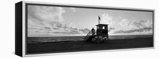 Lifeguard Hut on the Beach, 22nd St. Lifeguard Station, Redondo Beach, Los Angeles County-null-Framed Stretched Canvas